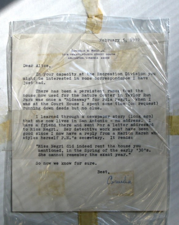 1972 Letter from Cornelia B. Rose