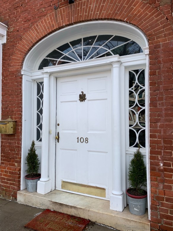 Federal entry with fanlight and sidelights